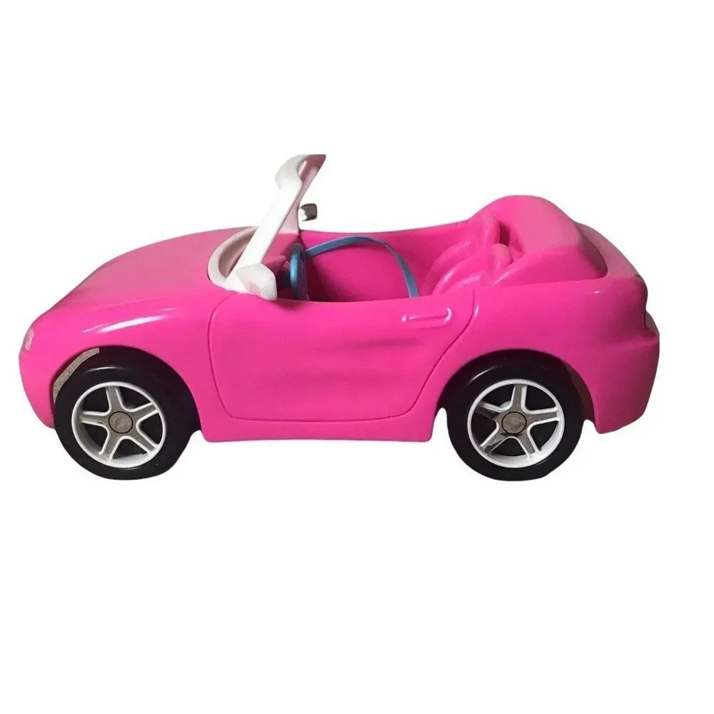 Barbie Mattel 1996 Hot Drivin' Sports Car Pink Convertible Doll Vehicle Vintage
